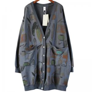 Lovely Cartoon Large Outerwear Cotton Fleece Cardigan