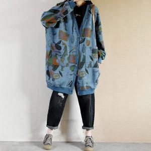 Lovely Cartoon Large Outerwear Cotton Fleece Cardigan