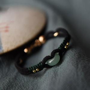 Folk Fashion Aventurine Vintage Chain Bracelet