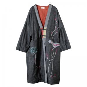 Ethnic Handmade Embroidery Chinese Coat Quilted Vintage Buddhism Coat