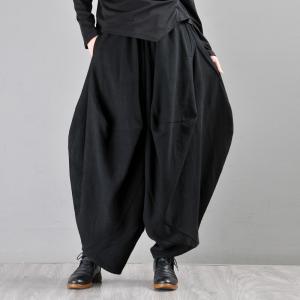 High-End Designer Thai Pants Cotton Linen Harem Pants for Women