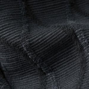 Cotton Linen Jacquard Genie Pants Womens Black Low Crotch Pants