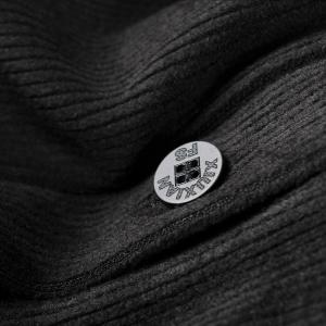 High-Waist Dark Gray Cardigan Fit and Flare Cotton Oversized Cardigan
