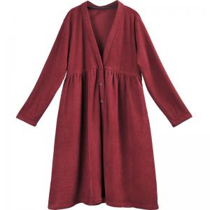 Business-Casual Plain Knit Cardigan Cotton Elegant Overcoat