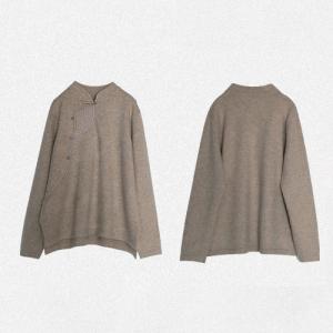 Mandarin Collar Chinese Sweater Beading  Embroidered Tops