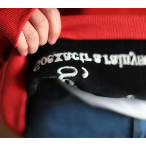 Letter Embroidery Cotton Sweatshirt Oversized High Neck Pullover
