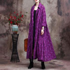 Peter Pan Collar Plus Size Trench Coat Solid Color Lace Overcoat