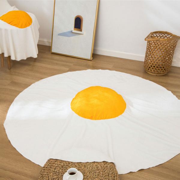 Cute Poached Egg Throw Bedding Flannel Blanket