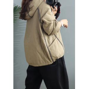 Solid Color Drawstring Plus Size Hoodie Quilted Short Pullover Hoodie