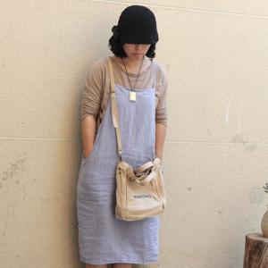 Letter Prints Cotton Linen Small Handbag