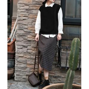 Cable Kit Sleeveless Sweater Plain Oversized Sweater Vest for Women