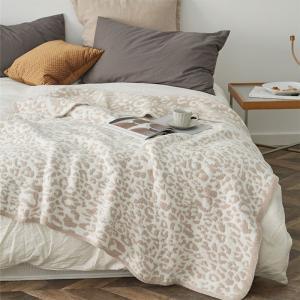 Modern Style Leopard Blanket Comfy Fleece Throw