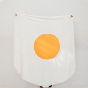 Cute Poached Egg Throw Bedding Flannel Blanket
