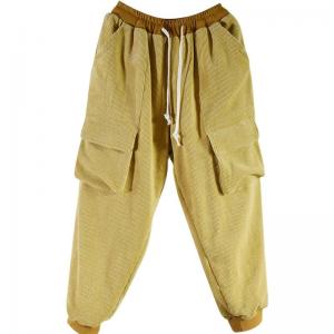 Ulzzang Style Casual Corduroy Pants Womens Fleece Joggers