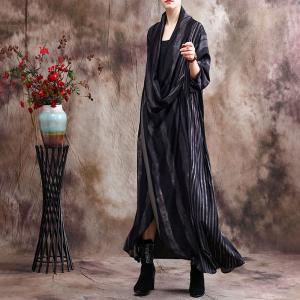 Modest Fashion Draped Collar Maxi Dress Silky Loose Elegant Dress