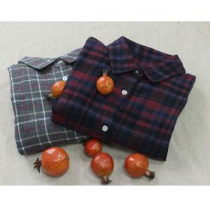 British Style Plus Size Checkered Shirt Cotton Casual Blouse