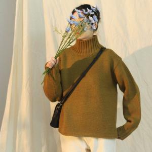 Korean Style Turtleneck Sweater Ginger Oversized Sweater