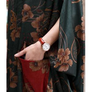 Flowers Prints Silk Plus Size Caftan Contrast Colored Vintage Dress