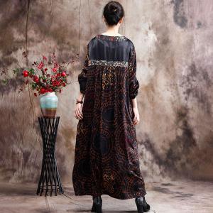 Empire Waist V-Neck Korean Dress Silk Comfy Modest Clothing