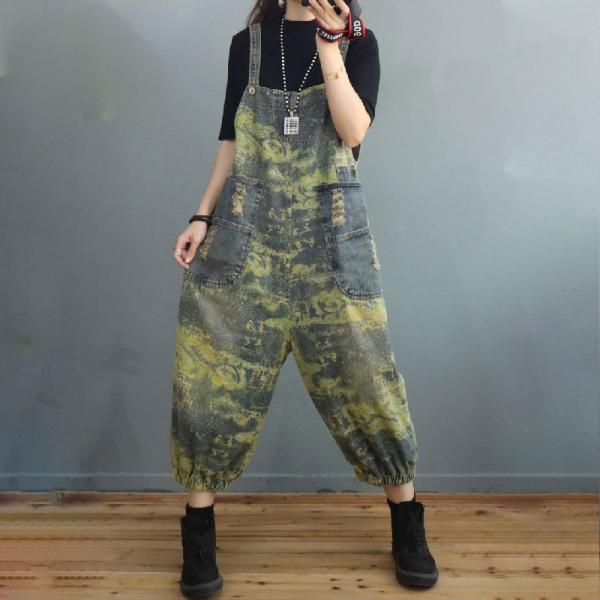 Graffiti Prints Balloon Dungarees BF Style Korean Overalls