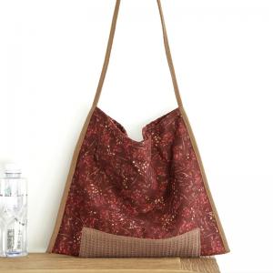 Vintage Floral Cotton Bag Womens Folk Hobo Bag