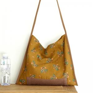 Vintage Floral Cotton Bag Womens Folk Hobo Bag