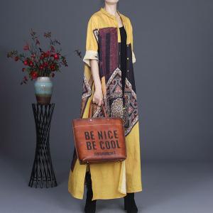 Totem Printed Oversized Shirt Dress Side Slits Long Cardigan