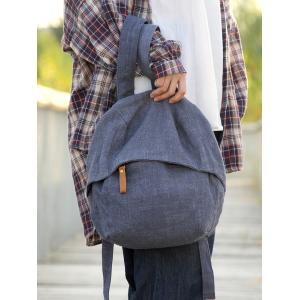 Korean Style Linen Backpack Unisex Student Bag