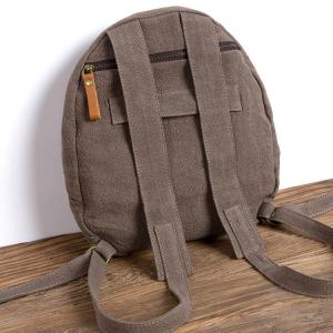 Korean Style Linen Backpack Unisex Student Bag