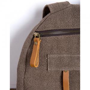 Korean Style Linen Backpack Unisex Student Bag