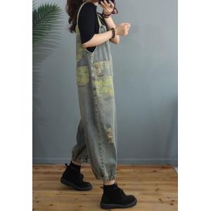 Graffiti Prints Balloon Dungarees BF Style Korean Overalls