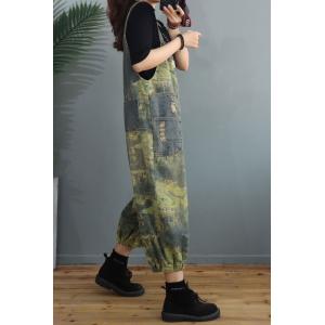 Graffiti Prints Balloon Dungarees BF Style Korean Overalls