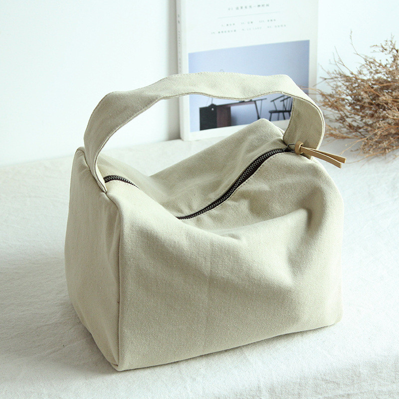 Minimalist Style Canvas Rectangle Bag Cute Travel Handbag in Gray ...