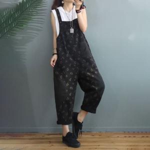 Sunflowers Prints Baggy Farmer Overalls Jean Summer Gardening Clothes