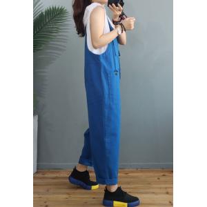 Bright Colored Cotton Korean Dungarees Womens Baggy Overalls