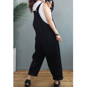 Solid Colors Korean Baggy Overalls Cotton Bib Overalls