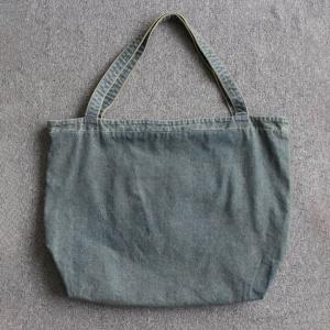 Letter Printed Denim Tote Bag Korean Vintage Shoulder Bag