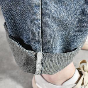 Korean Style Ripped Dad Jeans Womens Relax Fit Jeans