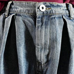 Elastic Buttoms Baggy Dad Jeans Balloon Legs Korean Jeans