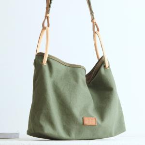 Japanese Style Pastel Colored Handbag Cotton Canvas Messenger Bag