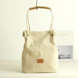 Leather Straps Canvas Bag Plain Purse Handbag