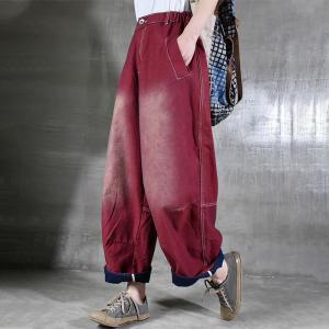 Pop Colored Wide Leg Jeans Womens Stone Wash Jeans