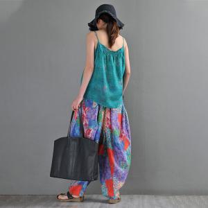 Summer Colorful Ramie Hippie Pants Designer Custom Thai Harem Pants