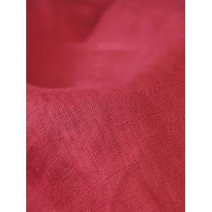 Bright Colors Red Beach Pants Loose Tapered Flax Trousers