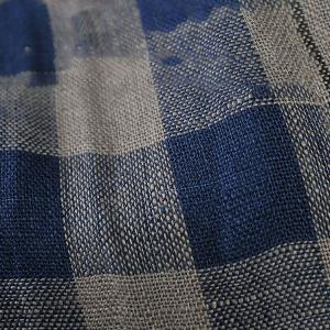 Street Style Blue Tartan Shirt Customized Linen Plaid Shacket