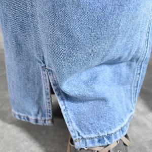 Mid-Wash Blue Floor Length Jeans City-Edgy Straight Leg Jeans