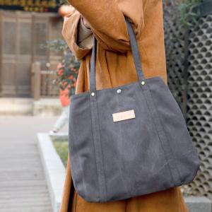 Solid Colors Canvas Minimalist Tote Casual Big Shoulder Bag