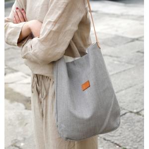 Canvas and Linen Vintage Bag Preppy Style Shoulder Bag