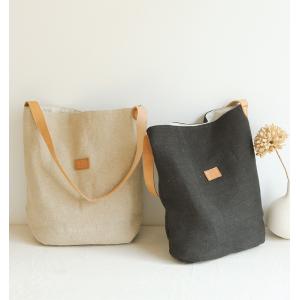 Canvas and Linen Vintage Bag Preppy Style Shoulder Bag