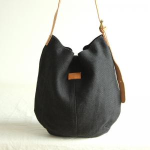 Solid Color Canvas Hobo Bag for Women